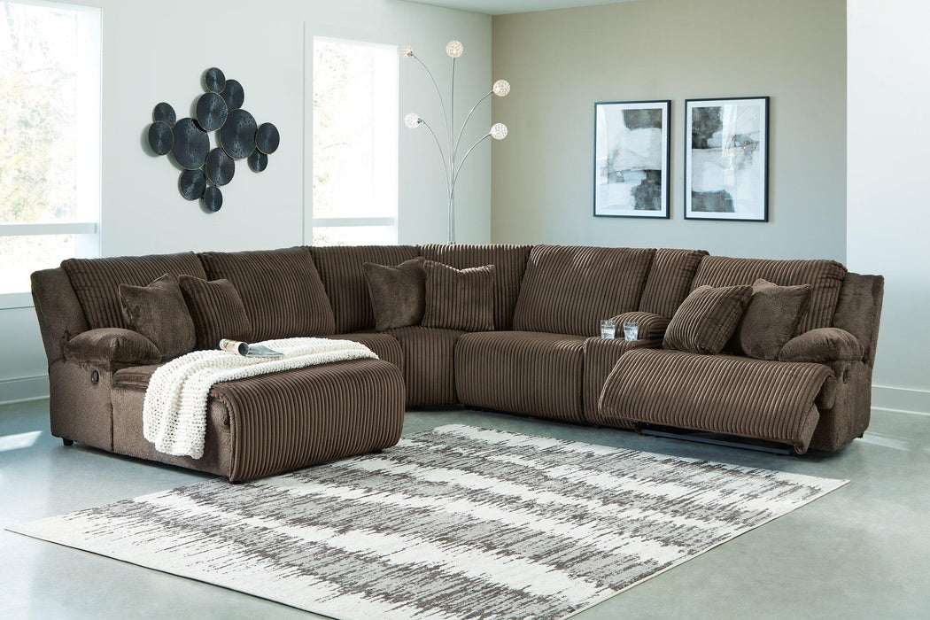 Top Tier Reclining Sectional with Chaise - US Furniture & Mattress (Waterbury,CT)*
