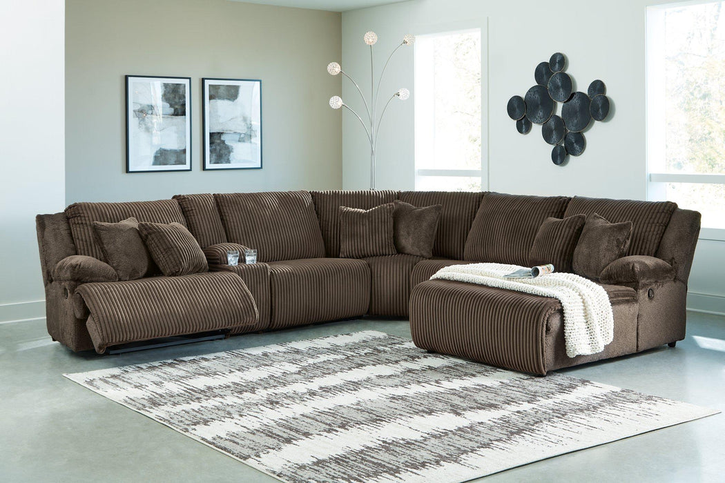 Top Tier Reclining Sectional with Chaise - US Furniture & Mattress (Waterbury,CT)*