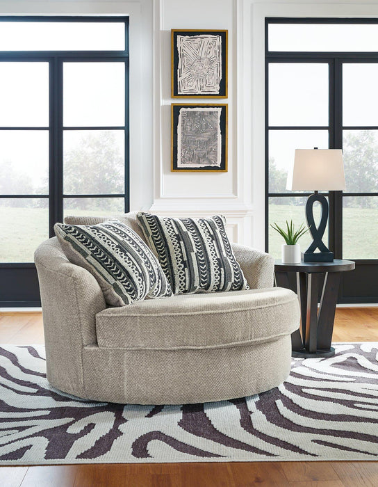 Calnita Oversized Swivel Accent Chair