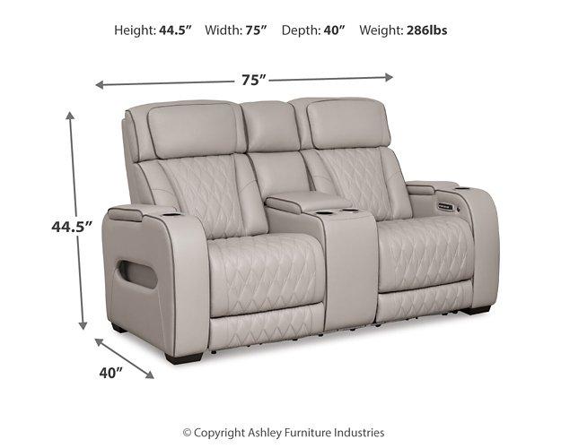 Boyington Power Reclining Loveseat with Console - US Furniture & Mattress (Waterbury,CT)*