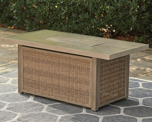 Beachcroft Outdoor Fire Pit Table - US Furniture & Mattress (Waterbury,CT)*