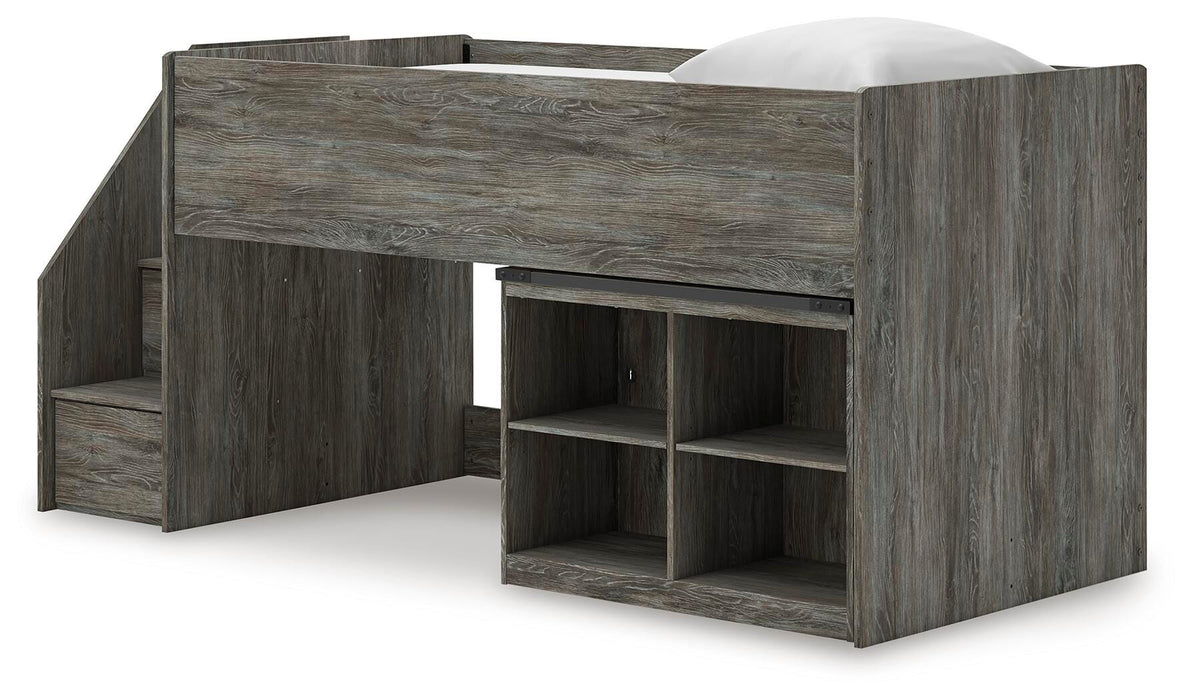 Frandern Loft Bed with Bookcase Storage - US Furniture & Mattress (Waterbury,CT)*