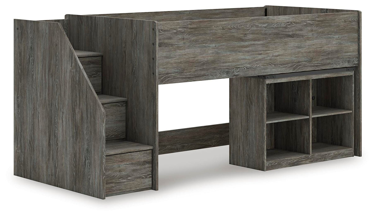 Frandern Loft Bed with Bookcase Storage - US Furniture & Mattress (Waterbury,CT)*