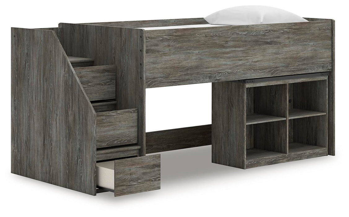 Frandern Loft Bed with Bookcase Storage - US Furniture & Mattress (Waterbury,CT)*