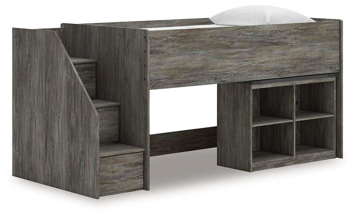Frandern Loft Bed with Bookcase Storage - US Furniture & Mattress (Waterbury,CT)*