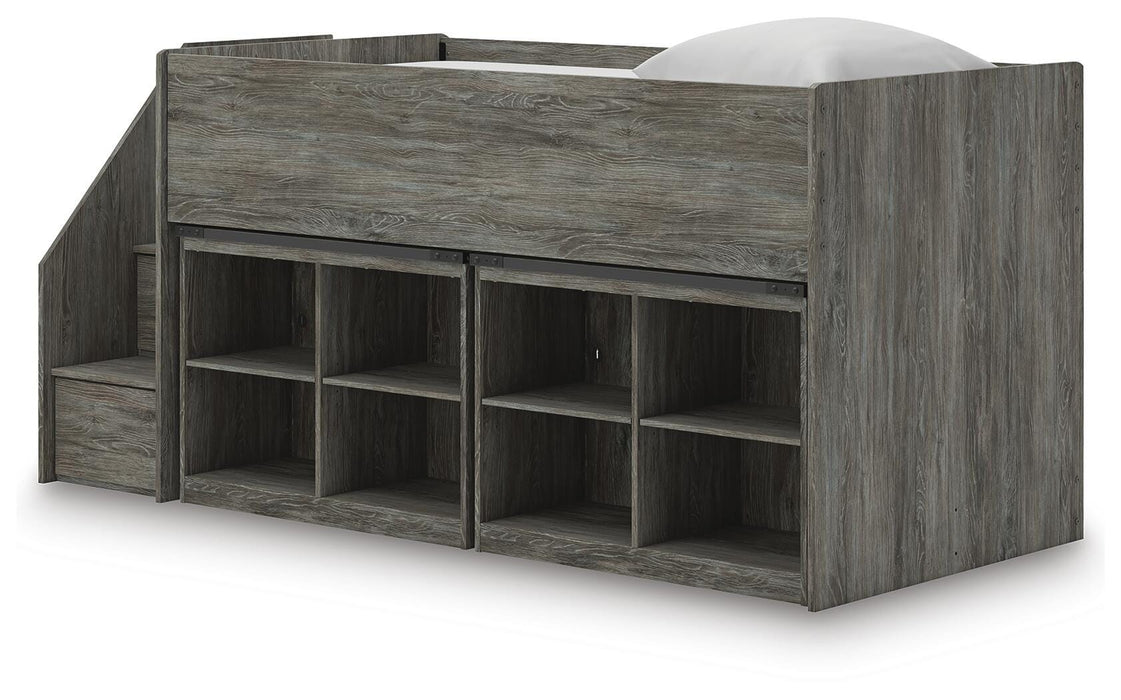 Frandern Loft Bed with Bookcase Storage - US Furniture & Mattress (Waterbury,CT)*