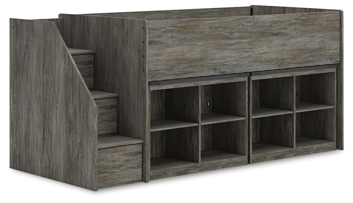 Frandern Loft Bed with Bookcase Storage - US Furniture & Mattress (Waterbury,CT)*
