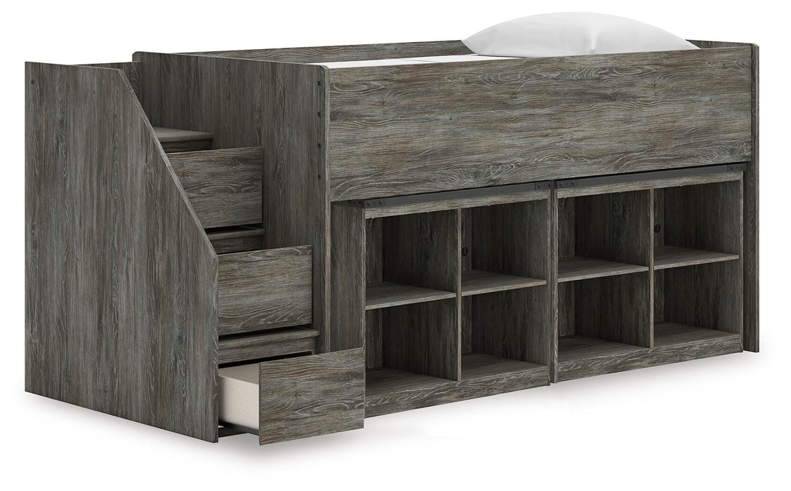 Frandern Loft Bed with Bookcase Storage - US Furniture & Mattress (Waterbury,CT)*