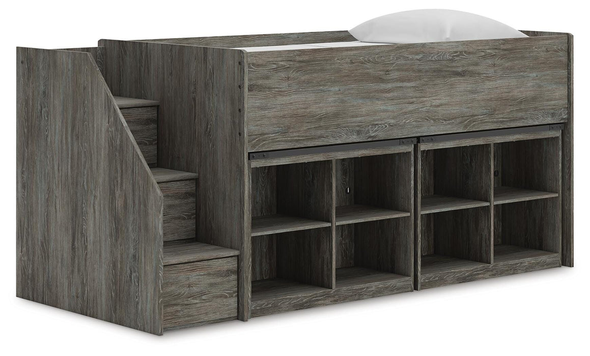 Frandern Loft Bed with Bookcase Storage - US Furniture & Mattress (Waterbury,CT)*