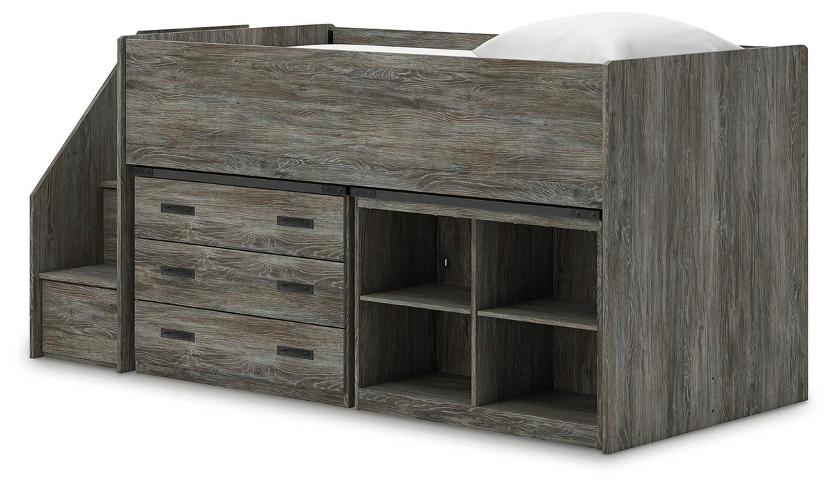 Frandern Loft Bed with Bookcase and Drawer Storage - US Furniture & Mattress (Waterbury,CT)*