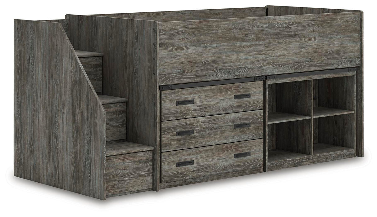 Frandern Loft Bed with Bookcase and Drawer Storage - US Furniture & Mattress (Waterbury,CT)*