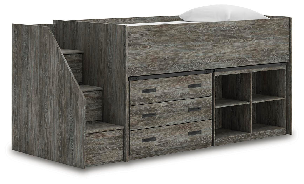Frandern Loft Bed with Bookcase and Drawer Storage - US Furniture & Mattress (Waterbury,CT)*