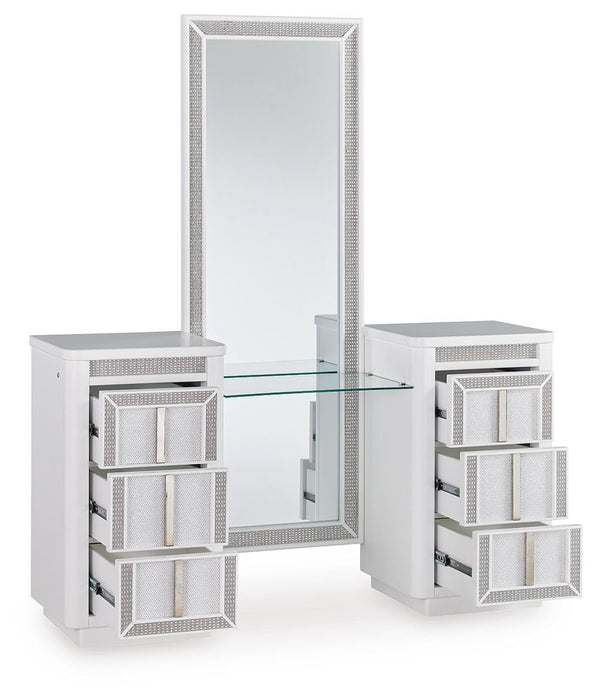 Chalanna Vanity with Mirror - US Furniture & Mattress (Waterbury,CT)*
