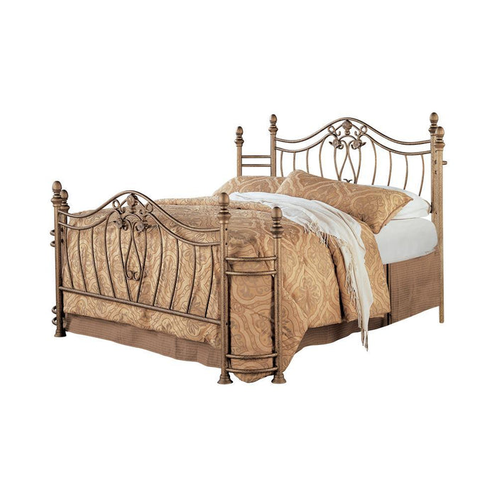 Sydney Eastern King Bed Antique Brushed Gold