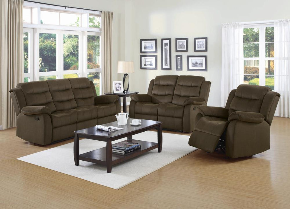 Rodman Upholstered Glider Recliner Chocolate