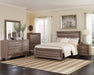 Kauffman California King, E.king, & Queen Panel Bed Washed Taupe - US Furniture & Mattress (Waterbury,CT)*