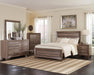 Kauffman California King, E.king, & Queen Panel Bed Washed Taupe - US Furniture & Mattress (Waterbury,CT)*