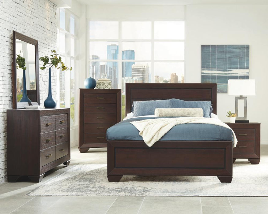 Kauffman California King, Eastren King, & Queen Panel Bed Dark Cocoa - US Furniture & Mattress (Waterbury,CT)*