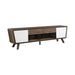 Alvin 2-drawer TV Console Dark Walnut and Glossy White - US Furniture & Mattress (Waterbury,CT)*
