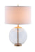 Kenny Drum Shade Table Lamp with Glass Base White - US Furniture & Mattress (Waterbury,CT)*