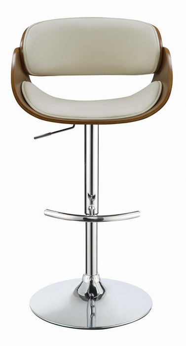 Dana Adjustable Bar Stool Ecru and Chrome