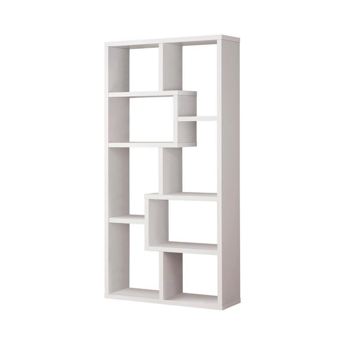 Theo 10-shelf Bookcase White