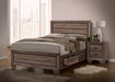 Kauffman California King, E.king, & Queen Panel Bed Washed Taupe - US Furniture & Mattress (Waterbury,CT)*