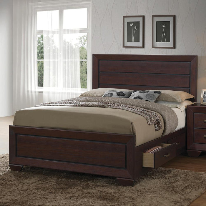 Kauffman California King, Eastren King, & Queen Panel Bed Dark Cocoa - US Furniture & Mattress (Waterbury,CT)*