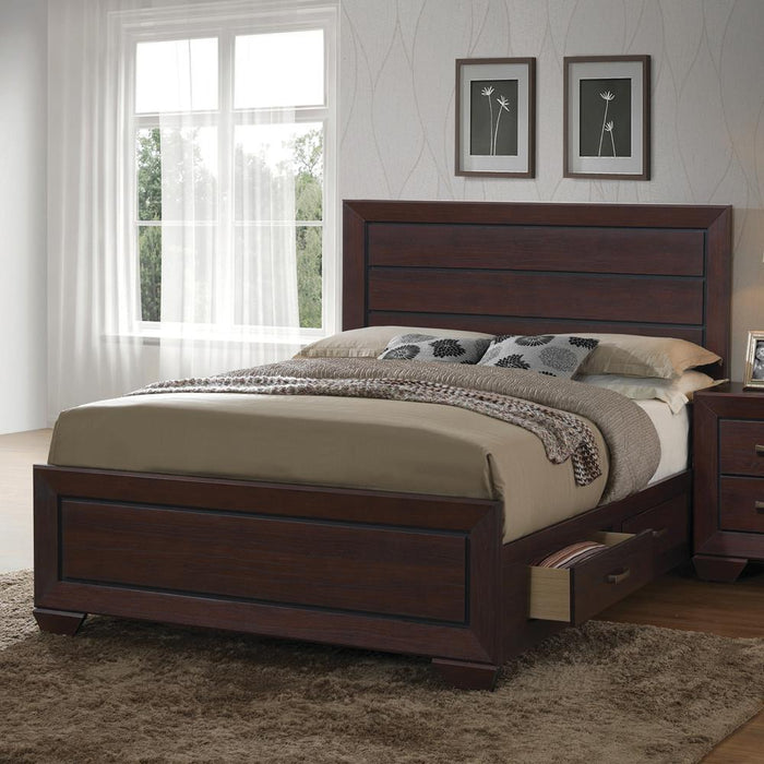 Kauffman California King, Eastren King, & Queen Panel Bed Dark Cocoa - US Furniture & Mattress (Waterbury,CT)*