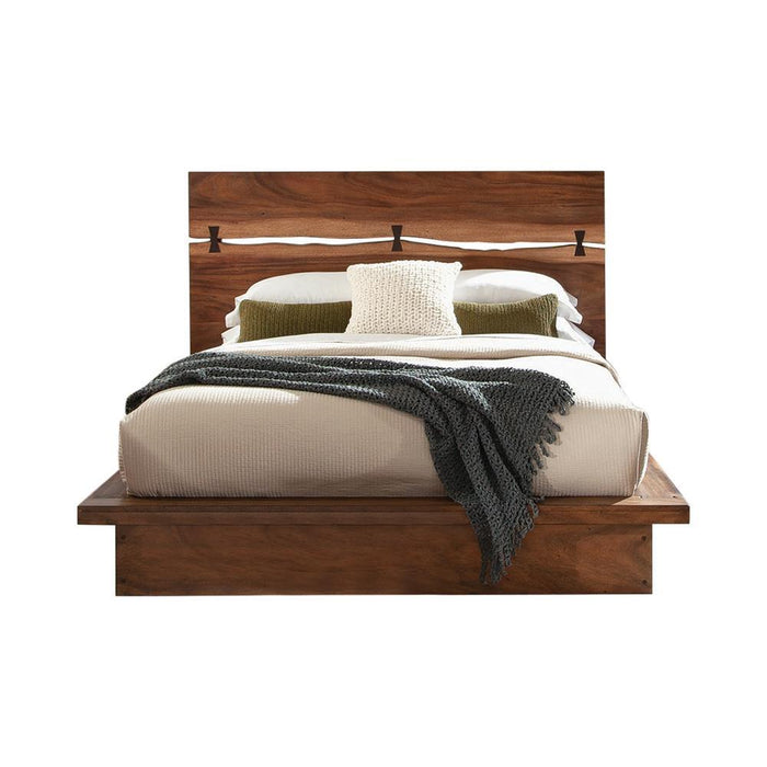 Winslow Queen Bed Smokey Walnut and Coffee Bean