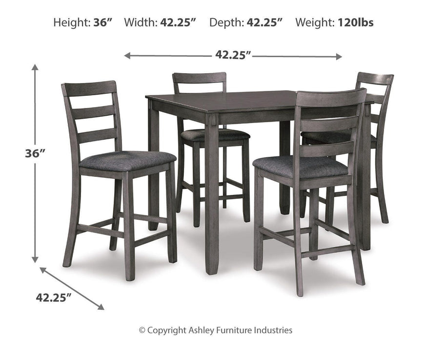 Bridson Counter Height Dining Table and Bar Stools (Set of 5) - US Furniture & Mattress (Waterbury,CT)*