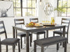 Bridson Dining Table and Chairs with Bench (Set of 6) - US Furniture & Mattress (Waterbury,CT)*
