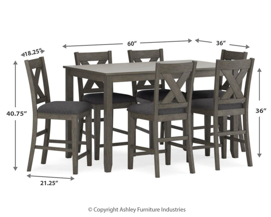 Caitbrook Counter Height Dining Table and Bar Stools (Set of 7) - US Furniture & Mattress (Waterbury,CT)*
