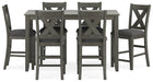 Caitbrook Counter Height Dining Table and Bar Stools (Set of 7) - US Furniture & Mattress (Waterbury,CT)*