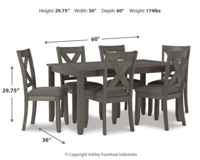 Caitbrook Dining Table and Chairs (Set of 7) - US Furniture & Mattress (Waterbury,CT)*