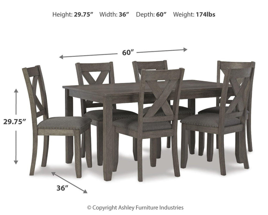 Caitbrook Dining Table and Chairs (Set of 7) - US Furniture & Mattress (Waterbury,CT)*