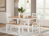 Gesthaven Dining Table with 4 Chairs and Bench (Set of 6) - US Furniture & Mattress (Waterbury,CT)*