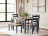 Gesthaven Dining Table with 4 Chairs and Bench (Set of 6) - US Furniture & Mattress (Waterbury,CT)*