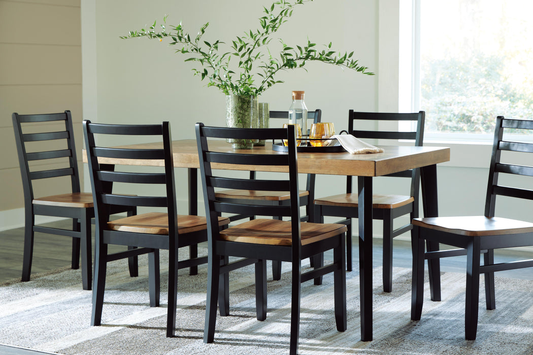 Blondon Dining Table and 6 Chairs (Set of 7) - US Furniture & Mattress (Waterbury,CT)*