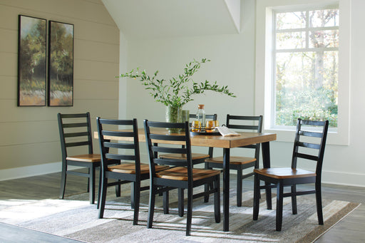 Blondon Dining Table and 6 Chairs (Set of 7) - US Furniture & Mattress (Waterbury,CT)*