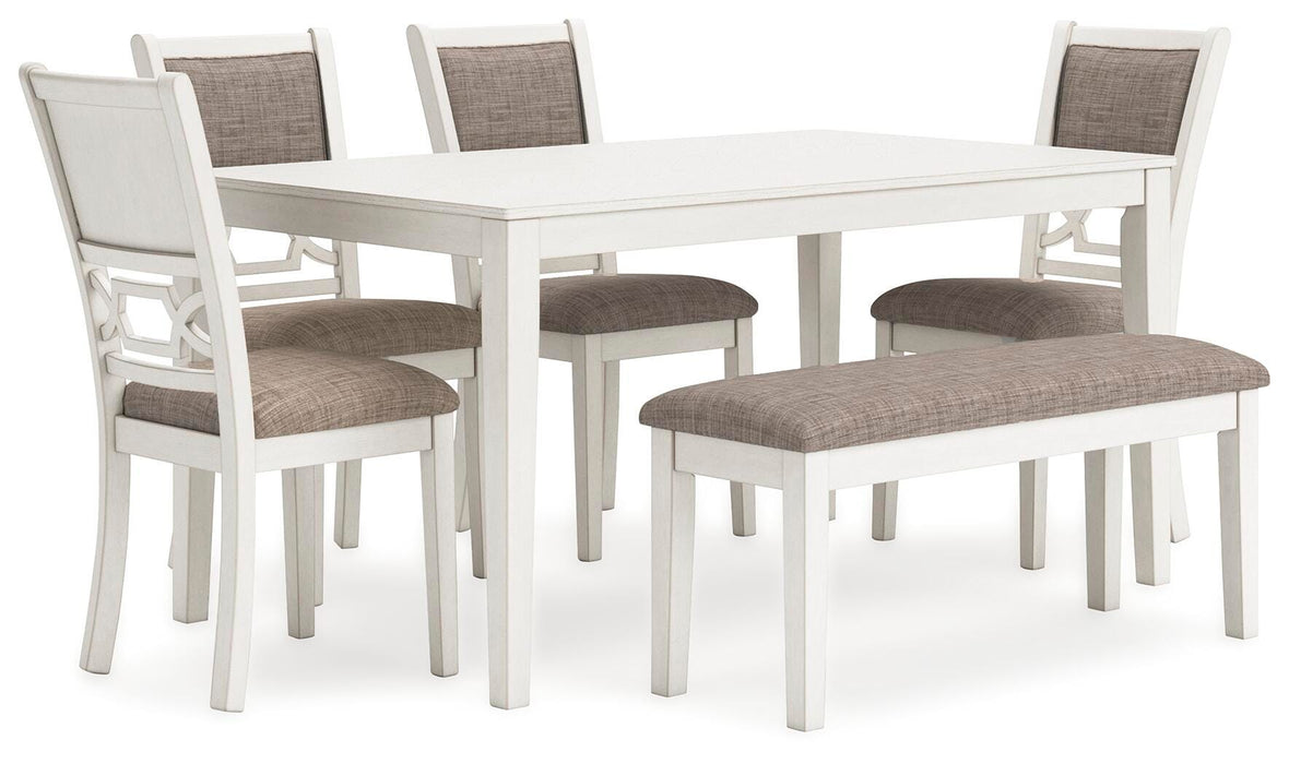 Erinberg Dining Table and 4 Chairs and Bench (Set of 6) - US Furniture & Mattress (Waterbury,CT)*