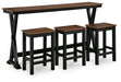 Wildenauer Counter Height Dining Table and 3 Barstools Set - US Furniture & Mattress (Waterbury,CT)*
