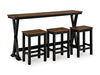 Wildenauer Counter Height Dining Table and 3 Barstools Set - US Furniture & Mattress (Waterbury,CT)*