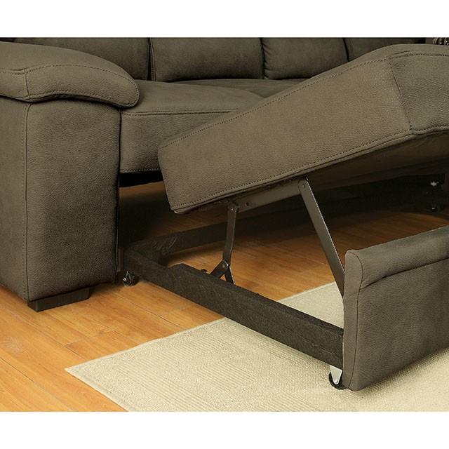 ALCESTER Brown & Gray Sectional w/ Sleeper, Ash - US Furniture & Mattress (Waterbury,CT)*