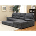 ALCESTER Brown & Gray Sectional w/ Sleeper, Ash - US Furniture & Mattress (Waterbury,CT)*