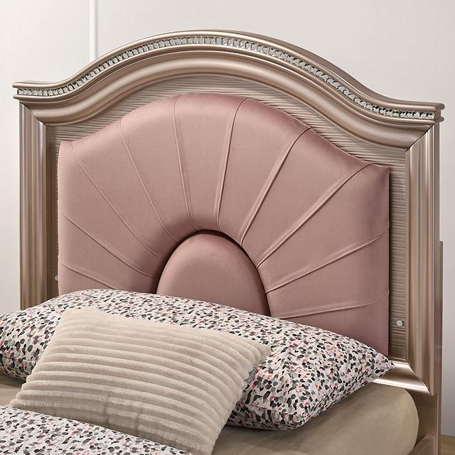 Allie Bed Beige & Pink - US Furniture & Mattress (Waterbury,CT)*