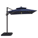 Xico 8 Ft Square Umbrella w/ Double Top w/ LED Light + 37" Large Base - US Furniture & Mattress (Waterbury,CT)*