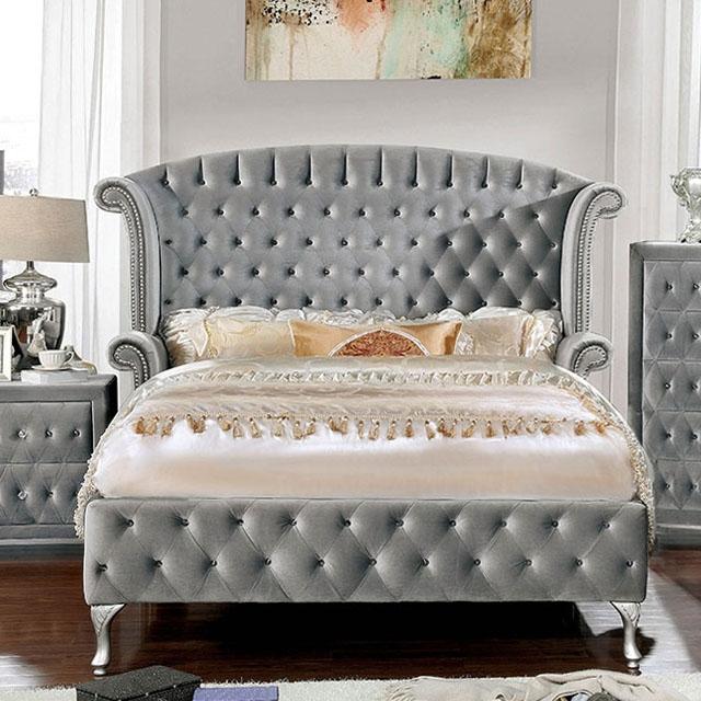 Alzir Bed Grey & Blue - US Furniture & Mattress (Waterbury,CT)*