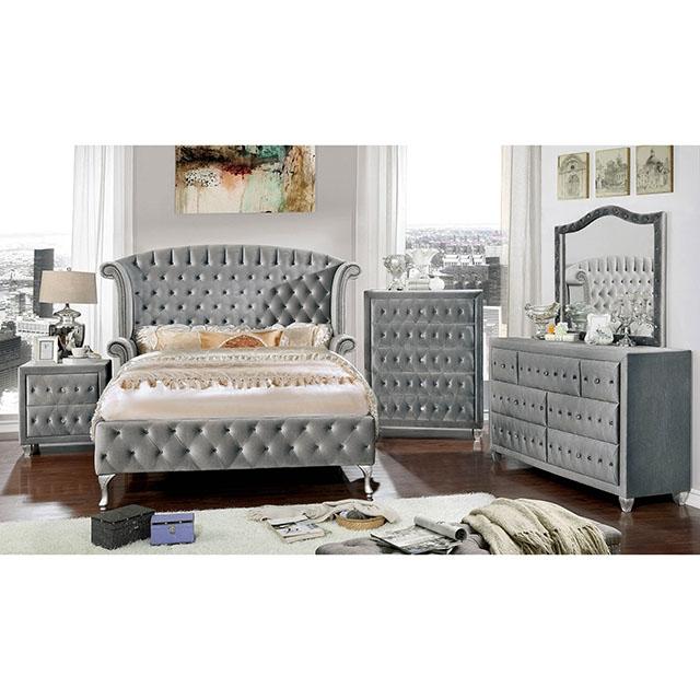Alzir Bed Grey & Blue - US Furniture & Mattress (Waterbury,CT)*