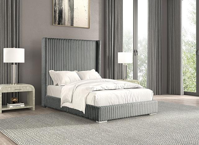 Cadwell E.King, Queen, & Full Bed White, Gray, & Black - US Furniture & Mattress (Waterbury,CT)*
